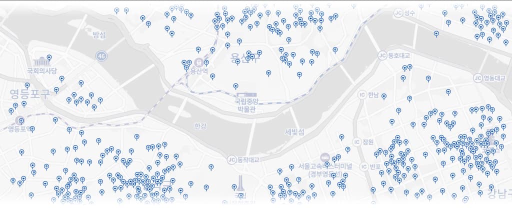 캐시모어 제휴 매장 지도